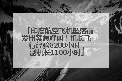 印度航空飞机坠落前发出紧急呼叫!机长飞行经验8200小时,副机长1100小时
