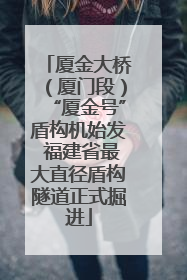 厦金大桥（厦门段）“厦金号”盾构机始发 福建省最大直径盾构隧道正式掘进