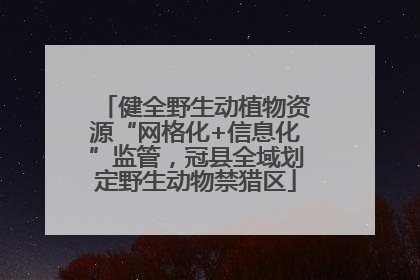 健全野生动植物资源“网格化+信息化”监管，冠县全域划定野生动物禁猎区