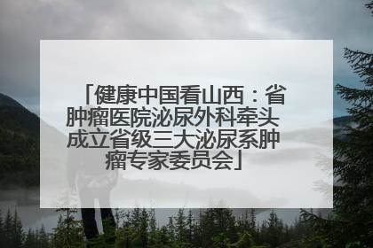 健康中国看山西：省肿瘤医院泌尿外科牵头成立省级三大泌尿系肿瘤专家委员会