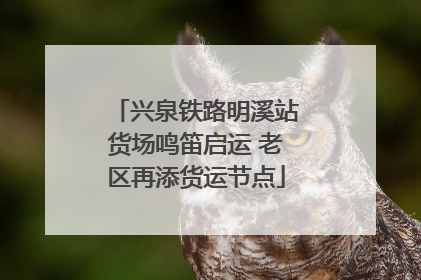 兴泉铁路明溪站货场鸣笛启运 老区再添货运节点