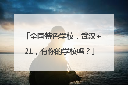 全国特色学校，武汉+21，有你的学校吗？
