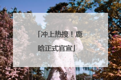 冲上热搜！鹿晗正式官宣