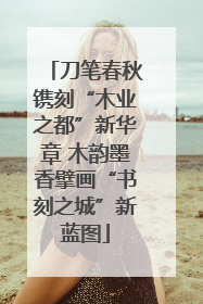 刀笔春秋镌刻“木业之都”新华章 木韵墨香擘画“书刻之城”新蓝图
