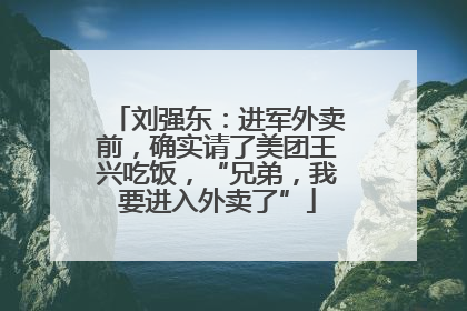 刘强东：进军外卖前，确实请了美团王兴吃饭，“兄弟，我要进入外卖了”