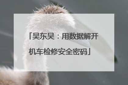 吴东昊：用数据解开机车检修安全密码