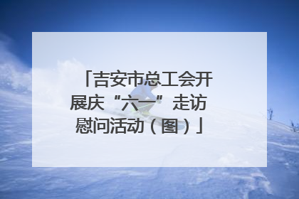 吉安市总工会开展庆“六一”走访慰问活动（图）