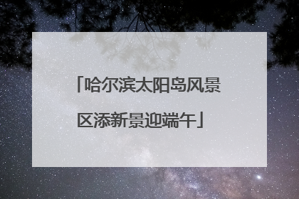 哈尔滨太阳岛风景区添新景迎端午
