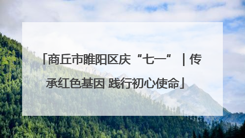 商丘市睢阳区庆“七一”｜传承红色基因 践行初心使命