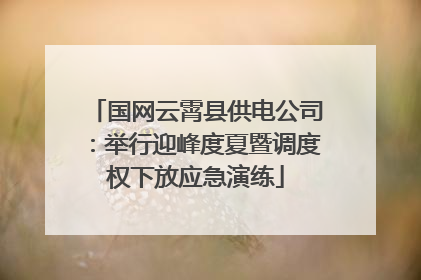 国网云霄县供电公司：举行迎峰度夏暨调度权下放应急演练