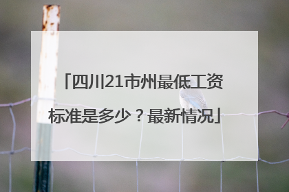 四川21市州最低工资标准是多少？最新情况