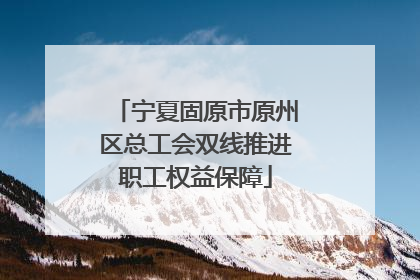 宁夏固原市原州区总工会双线推进职工权益保障