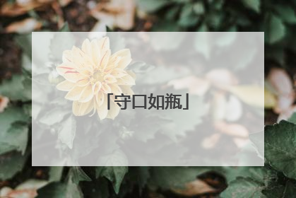 守口如瓶