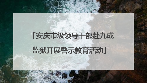 安庆市级领导干部赴九成监狱开展警示教育活动