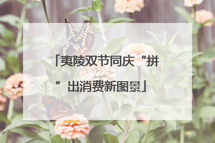 夷陵双节同庆“拼”出消费新图景