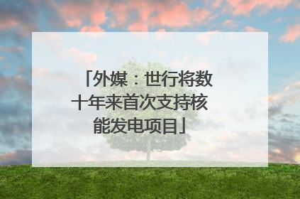 外媒：世行将数十年来首次支持核能发电项目