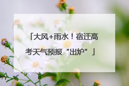 大风+雨水！宿迁高考天气预报“出炉”