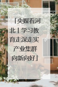央媒看河北丨学习教育走深走实 产业集群向新向好