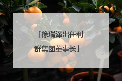 徐瑞泽出任利群集团董事长