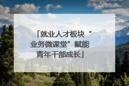 就业人才板块“业务微课堂”赋能青年干部成长