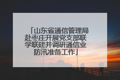山东省通信管理局赴枣庄开展党支部联学联建并调研通信业防汛准备工作
