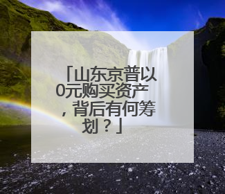 山东京普以0元购买资产，背后有何筹划？
