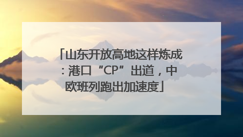 山东开放高地这样炼成：港口“CP”出道，中欧班列跑出加速度
