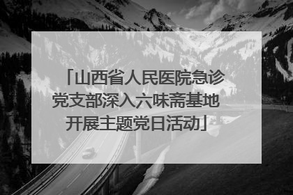 山西省人民医院急诊党支部深入六味斋基地开展主题党日活动