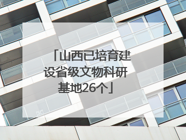 山西已培育建设省级文物科研基地26个