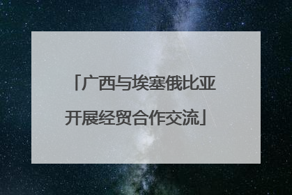 广西与埃塞俄比亚开展经贸合作交流