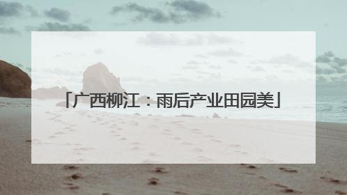 广西柳江：雨后产业田园美