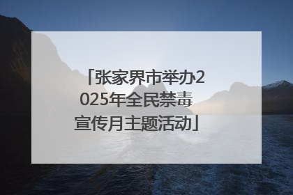 张家界市举办2025年全民禁毒宣传月主题活动