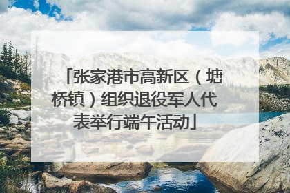 张家港市高新区（塘桥镇）组织退役军人代表举行端午活动