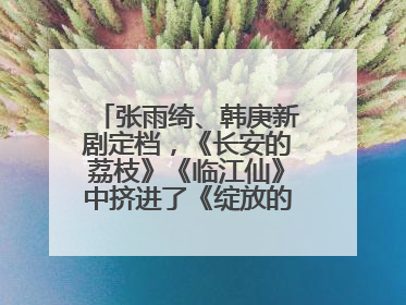 张雨绮、韩庚新剧定档，《长安的荔枝》《临江仙》中挤进了《绽放的许开心》