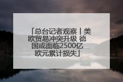 总台记者观察丨美欧贸易冲突升级 德国或面临2500亿欧元累计损失