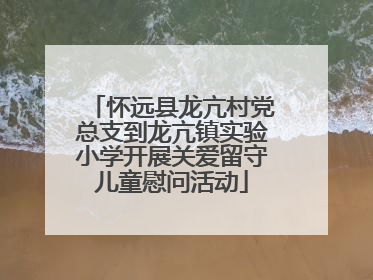 怀远县龙亢村党总支到龙亢镇实验小学开展关爱留守儿童慰问活动