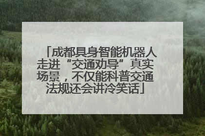 成都具身智能机器人走进“交通劝导”真实场景，不仅能科普交通法规还会讲冷笑话
