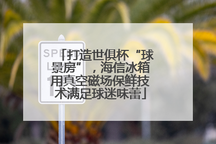 打造世俱杯“球景房”，海信冰箱用真空磁场保鲜技术满足球迷味蕾