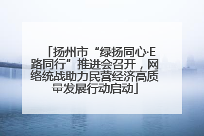 扬州市“绿扬同心·E路同行”推进会召开，网络统战助力民营经济高质量发展行动启动