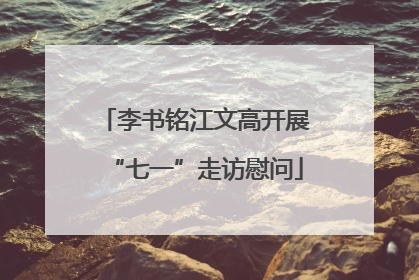 李书铭江文高开展“七一”走访慰问