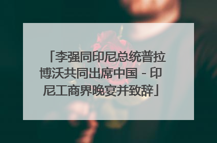 李强同印尼总统普拉博沃共同出席中国－印尼工商界晚宴并致辞