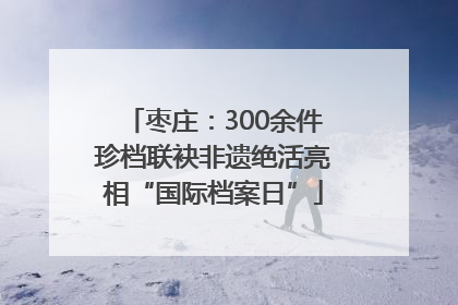 枣庄：300余件珍档联袂非遗绝活亮相“国际档案日”