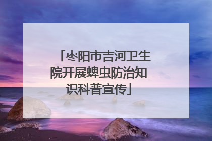 枣阳市吉河卫生院开展蜱虫防治知识科普宣传