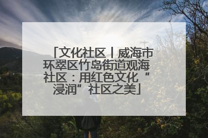 文化社区丨威海市环翠区竹岛街道观海社区：用红色文化“浸润”社区之美