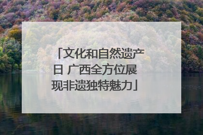 文化和自然遗产日 广西全方位展现非遗独特魅力