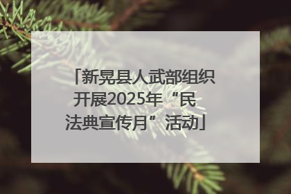 新晃县人武部组织开展2025年“民法典宣传月”活动