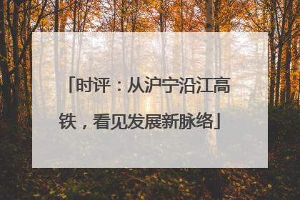 时评：从沪宁沿江高铁，看见发展新脉络