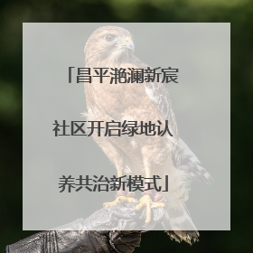 昌平滟澜新宸社区开启绿地认养共治新模式