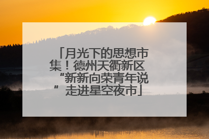 月光下的思想市集！德州天衢新区“新新向荣青年说”走进星空夜市