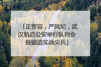 正警容，严风纪，武汉轨道公安举行队列会操锻造实战尖兵